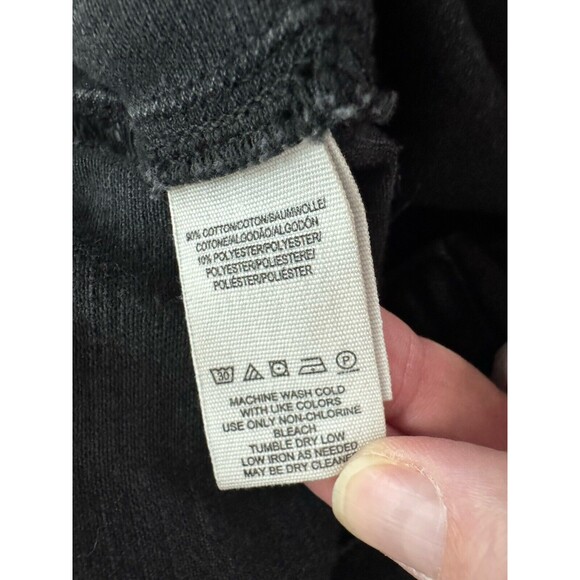 We The Free People Jeans Womens 27 Black Denim Bell Bottoms Retro High Waisted - Picture 4 of 6